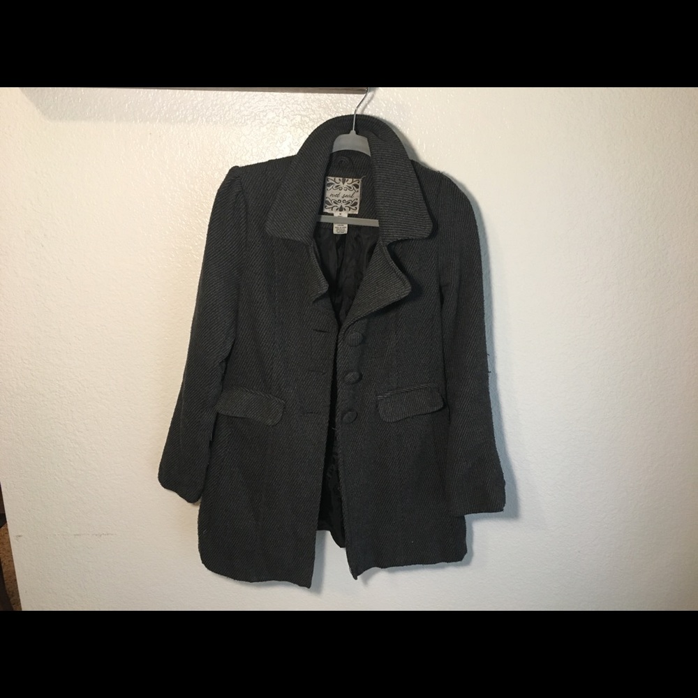 Dark Gray Coat with Collar